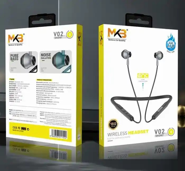 MKB V02 Magnetic ENC Wireless Neckband